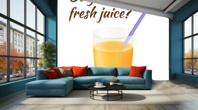 Fresh Juice Vector Illustration Wall mural