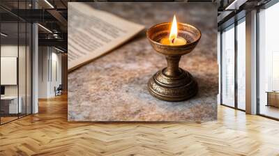  Candlelight and Ancient Texts
 Wall mural