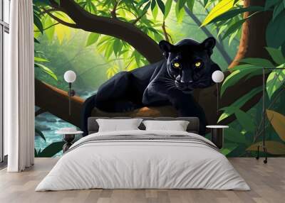 Black Panther, Tropical Rainforest Wall mural