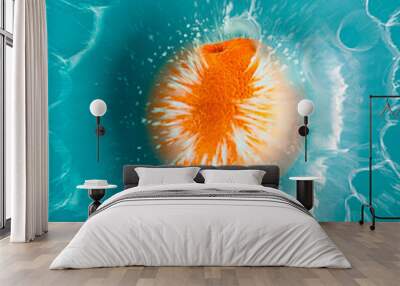 orange splash water fresh fruit Orange juice Wall mural