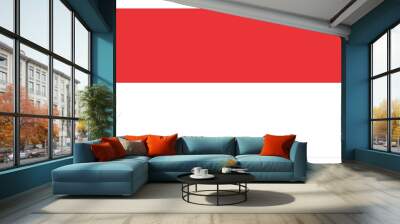 Flat Illustration of Monaco flag. Monaco national flag design. Wall mural