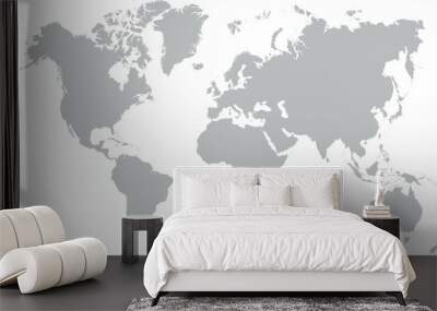 Illustration of a Colored map of world
 Wall mural