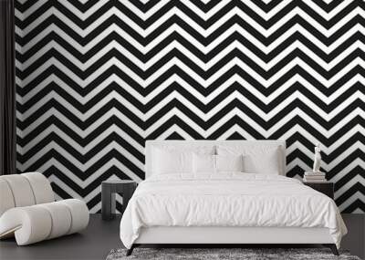 Trendy simple beauty many zig zag pattern Wall mural