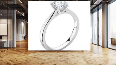 Realistic vector ring with diamond Wall mural