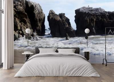 Rocky beach scene  Wall mural