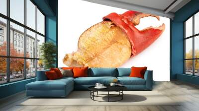 Boiled claw crab with crab meat isolated on white background, Scylla serrata or Sea Crab on white With clipping path. Wall mural