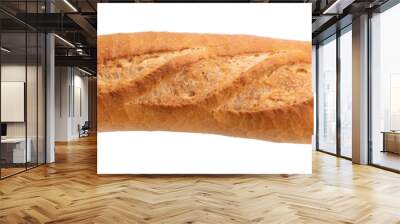 freshly baked baguette or multigrain loaf bread on brown white png file. Wall mural