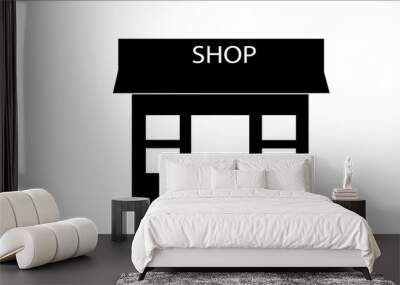  Store flat sign. Store icon. Market symbol. Supermarket  Wall mural