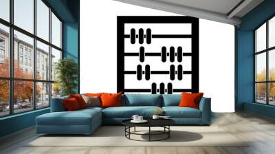 flat abacus icon symbol sign, logo template,  Wall mural