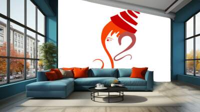 indian religious festival ganesh chaturthi template design Wall mural