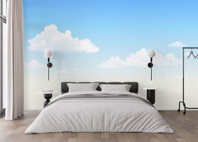 Fluffy clouds background Wall mural