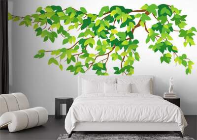 green tree branch Wall mural