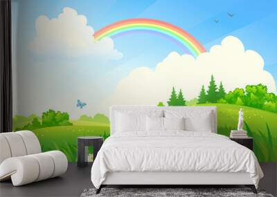 Summer rainbow Wall mural