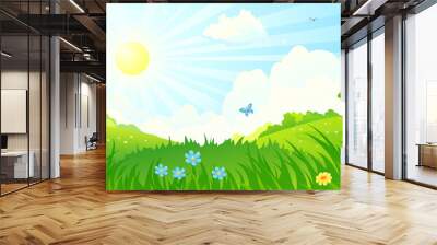 summer sunrise panorama Wall mural