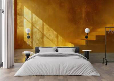 Minimalist luxury abstract gold colorful gradients. Great as a mobile wallpaper, background. Wall mural