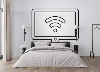 monitor wifi Icon Wall mural