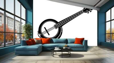 banjo silhouette vector art illustration
 Wall mural