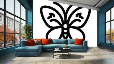 butterfly icon Silhouette vector art illustration
 Wall mural