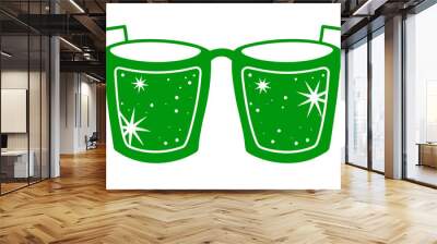 Frosted Party Glasses vector art illustration  Wall mural