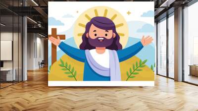 Happy Good Friday Vector art illustration  Wall mural