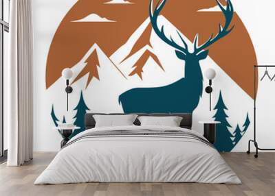 hunting t-shirt design vector Wall mural