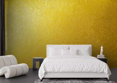 Gold wall texture background. Yellow shiny gold sheet surface with light reflection, vibrant golden luxury wallpaper Wall mural