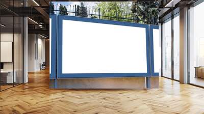 billboard blank mockup and template empty frame for logo or text on exterior street advertising poster screen city background, modern flat style, outdoor banner advertisement Wall mural