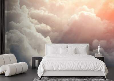 Beautiful blue sky background  Wall mural