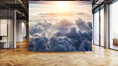 Beautiful blue sky background  Wall mural