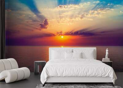 sunrise in the sea Wall mural