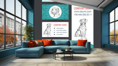 vector mock up for animal shop, vet clinic etc. Wall mural