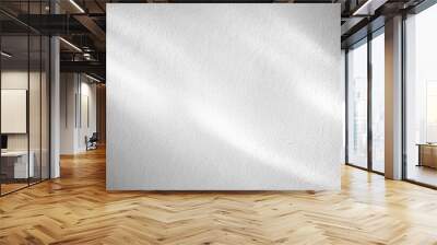 Reflected Light on White Concrete Wall Texture Background for Color Cast. Wall mural