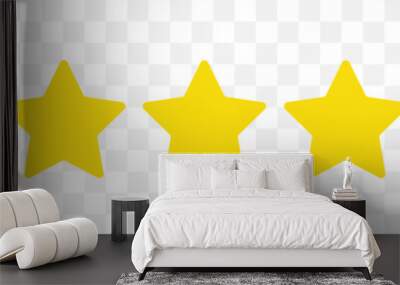 five stars icon vector. star icon collection. blank star vector icons set with shadow. black line st Wall mural