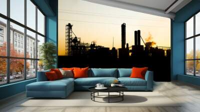 industry silhouette Wall mural