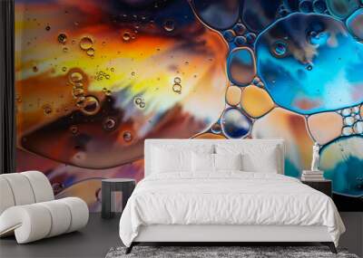 Abstract background with colorful gradient colors. Wall mural