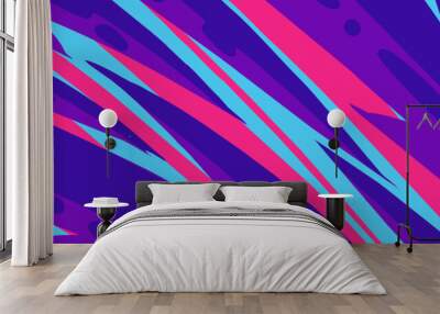 sport background banner with blue pink and purple colors
 Wall mural