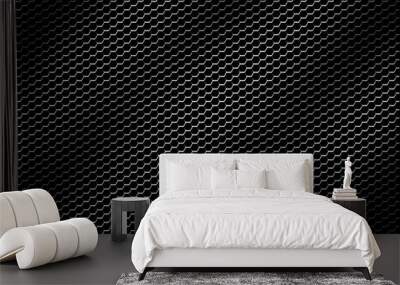 black chrome grille. metal background. Wall mural