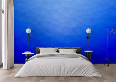 blue and white polygon for background design. Wall mural