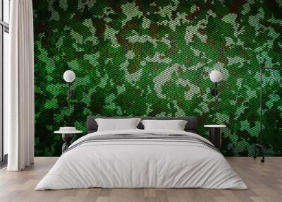 green and black camouflage pattern blackground. Wall mural