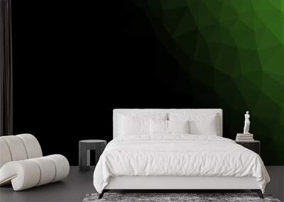 green and black polygon for background design. Wall mural