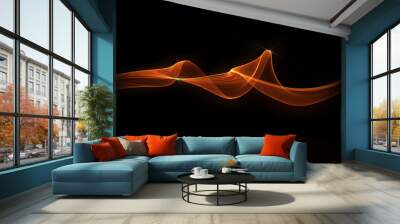 red glow energy wave. Wall mural