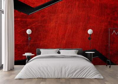 red metal background and texture. Wall mural