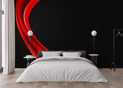 set 9. red and black metal background Wall mural