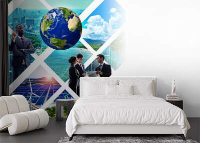 Collage visual of environmental images. Wide angle visual for banners or advertisements. Wall mural