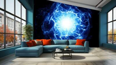 Force field concept. Abstract computer graphics. Wall mural