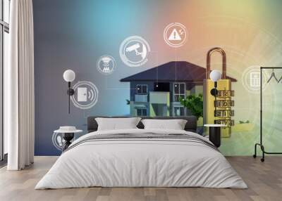 home security concept abstract Wall mural