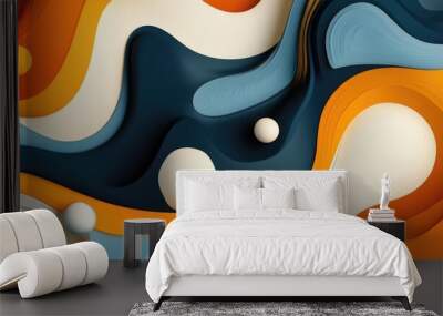 Abstract background featuring various shapes for high definition illustration Wall mural