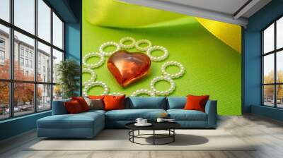 decoration congratulations with the feast of Saint Valentine, a Declaration of love and expression of feelings Wall mural