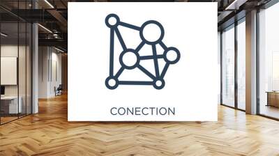 conection icon vector on white background, conection trendy filled icons from Technology collection, conection vector illustration Wall mural