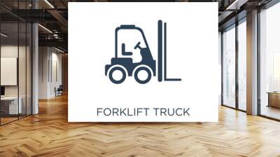 forklift truck icon vector on white background, forklift truck trendy filled icons from Transport collection, forklift truck vector illustration Wall mural